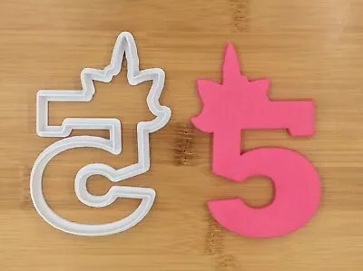 $7.20 • Buy Unicorn Number Five Digit 5  Cookie Cutter Biscuit Fondant Cake Mould 