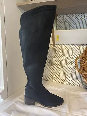 New Vince Camuto KARINDA Size 7.5 Leather Suede Over The Knee High Boots • $11.89