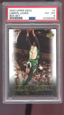 2003-04 Upper Deck Box Set #4 Lebron James ROOKIE RC PSA 8 Graded Card NBA 03-04 • $44.96