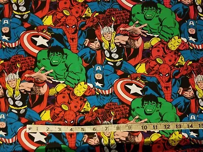$9.99 • Buy Marvel Avengers Cotton Fabric Bty 