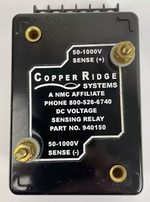 Copper Ridge Systems 50 - 1000 VDC FAILSAFE VOLTAGE SENSING RELAY # 940150 -LOOK • $49.99