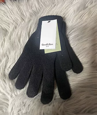 🆕 Goodfellow & Co Men's Knit Black  Gloves One Size Fits All • $9.83