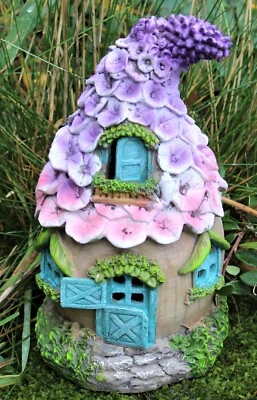 £10.45 • Buy Garden Fairy Leaf Roof House Solar Decorative Ornament Secret Gift