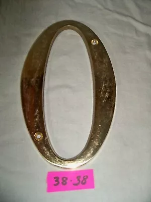 Vintage Solid Brass Letter Initial  O  Door Wall Address Sign 6  Inch  • $5.75