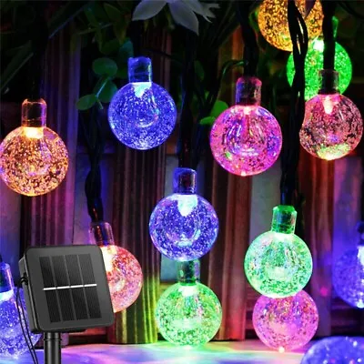 £5.79 • Buy Solar LED String Lights Retro Bulb Garden Fairy Ball Hanging Outdoor Lamp Party