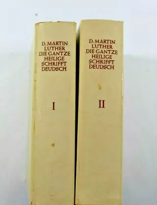 D. Martin Luther German Language Die Gantze Heilige Schrifft Deudsch 2 Vol  1972 • $19.96