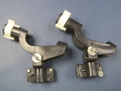 Fishing Rod Holders Pair Swivel Action Boat Rail Mount • $24.99