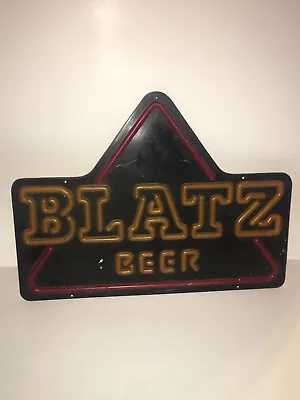 Blatz Beer Vintage Sign Pseudo Neon Light Plastic Front • $20