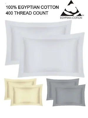 400 Thread Oxford Pillowcase Hotel Quality Egyptian Cotton 2 X Pillow Cases • £8.99