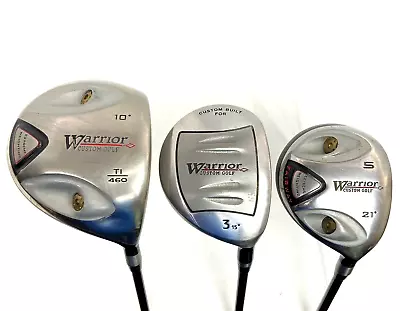 $44.99 • Buy WARRIOR Custom Golf Driver And Fairway Wood Set Of 3 Clubs (Driver, 3wd, 5wd)