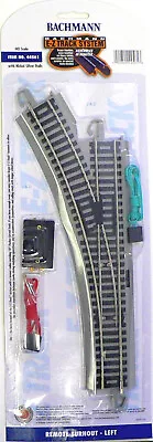 HO Scale Model Railroad Trains Bachmann Silver EZ Track Left Remote Switch 44561 • $44.45