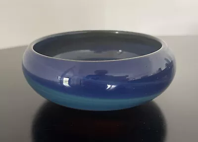 Dominick Labino Signed Art Glass Opalescent Blue Bowl Mint 5.5” Wide • $325