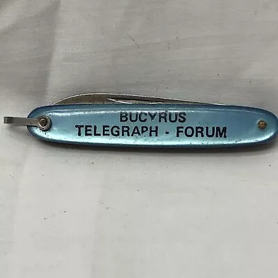 Vintage Pocket Knife Advertising Bucyrus Ohio Telegraph Forum • $18.50