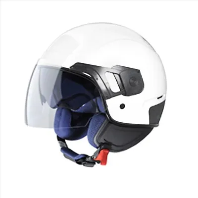 Piaggio PJ Jet Helmet White Open Face Motorcycle Crash Helmet NEW • $101.02
