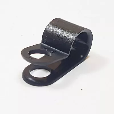 £1.79 • Buy Plastic P Clip 6.0mm 1/4  Nylon Black Pclip Clamp Hose Cable Holder Conduit