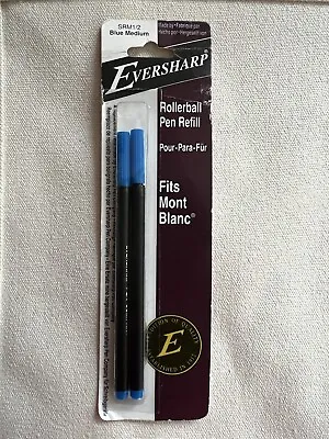 Eversharp Rollerball Pen Refill Fits Mont Blanc Srm1/2 Blue Medium 2 Pack Nos • $14.74