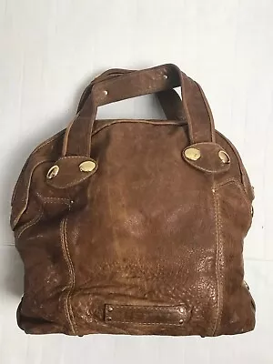 GUSTTO  Setelah  Brown Leather Extra Large Tote Bag Handbag Purse Hobo Satchel • $89.99