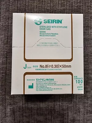 SEIRIN Acupuncture J Type No. 8 (.30x50mm) 100 Pieces Needles  • $40