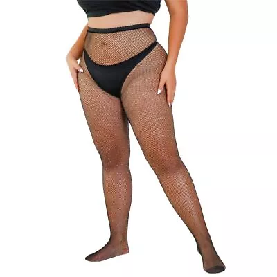 Plus Size High Waist Tights Sparkle Pantyhose  Dance Party Halloween Cosplay • $6.93