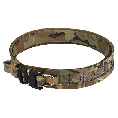 WST Bison Style Tactical Belt MOLLE Quick Release Metal Buckle Carbon Fiber Camo • $42.63