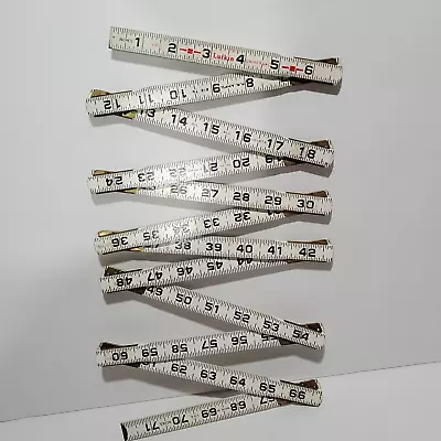 Vintage LUFKIN Universal Folding Extendable Wood Metal Ruler 72” No. 460 USA • $9.88