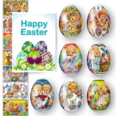 7 Easter Egg  Decoration Thermo Heat Shrink Sleeve Wraps Pysanka • £1.90