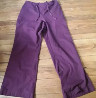 Landau - Wine Color Women's Scrub Uniform Nurse Pants. Size Medium  • $5