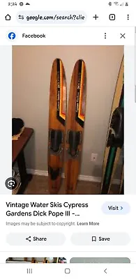 Cypress Gardens Dick Pope Jr. Water Skis Wooden Vintage* • $120