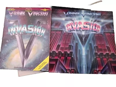 Vinnie Vincent Invasion Lot Of 2 Guitar Tab And Debut Vinyl LP Record Excellent  • $160