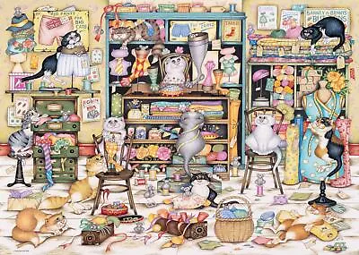 Ravensburger Crazy Cats Mrs Hardwick's Haberdashery Jigsaw Puzzle (1000 Pieces) • £17.77