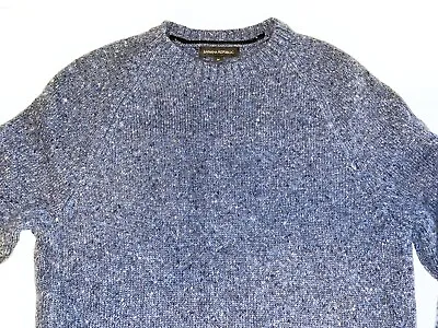 $37 • Buy BANANA REPUBLIC Donegal Merino Wool Crewneck Sweater - Blue - Medium (Small)