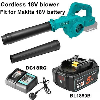 For Makita 18V Li-ion LXT Cordless Air Leaf Vacuum Blower Battery Charger BL1860 • £19.85