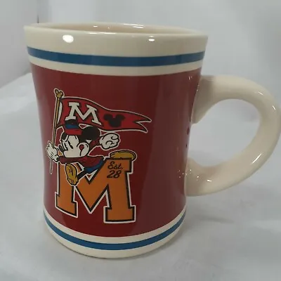 Mickey Mouse Red M Banner Disney Parks Authentic Original Ceramic Coffee Tea Mug • $11.72