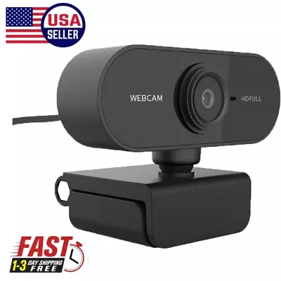 1080p Webcam Slide Cover Hd Web Camera Usb Web Cam Pc Mini Cam Webcamera Desktop • $11.95