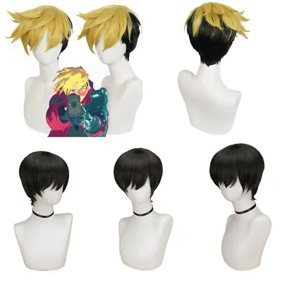 Cosplay TRIGUN STAMPEDE Wigs Vash The Stampede Meryl Halloween Hairpiece Gold • $11