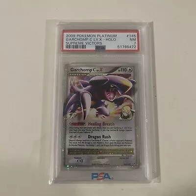 2009 Pokemon Platinum Supreme Victors Garchomp C LV.X-Holo #145 PSA 7 • $100