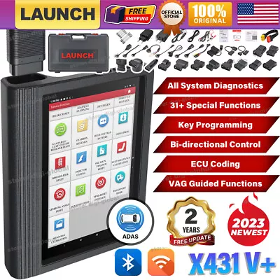 LAUNCH X431 V+ 4.0 PRO Bidirectional Car Diagnostic Scanner Tool KEY Coding TPMS • $969