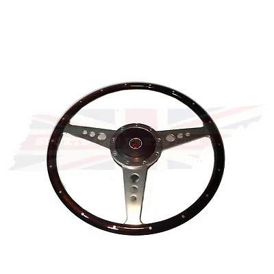 New 15  Wood Steering Wheel And Adaptor For MGB 1970-1976 MG Midget 1970-1977 • $253.95