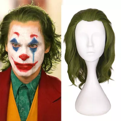 Short Green Joker Movie Clown Batman Joker Cosplay Costume Synthetic Hair Wigs • $13.99