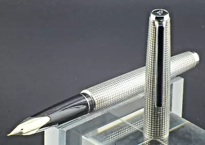 Pilot Custom Sterling Silver Fountain Pen 18k White Gold F Nib 1975 Vintage • $150