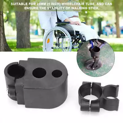 1PC Cane Walking Stick Crutch Holder Clip For Rollators And Wheelchairs • $12.99