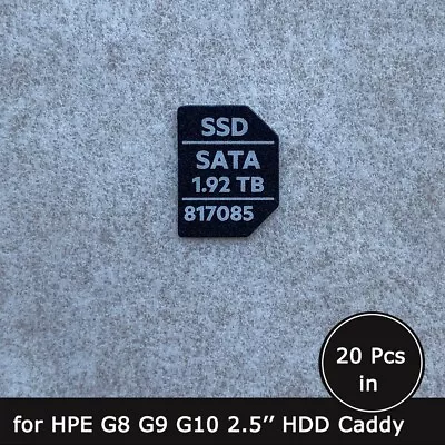 20pcs Of 817085 SATA 1.92TB SSD Caddy Label Sticker For Hp Hpe G9 G10 2.5'' Tray • $16.90