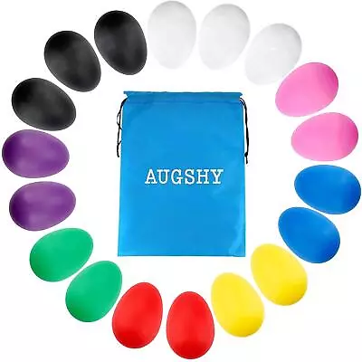 Augshy 18PCS Plastic Egg Shakers Percussion Musical Maracas Multicolor2  • $25.48