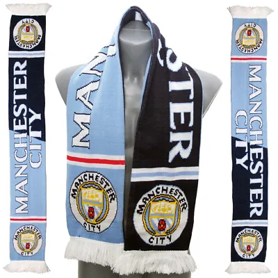 Manchester City Scarf Sky Blue & Navy Great Gift Idea Fan Original Product  • £12.99