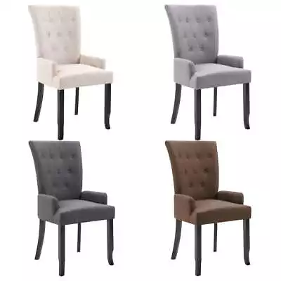 Dining Chairs Accent Dining Chair With Armrests For Home Kitchen Fabric VidaXL • $153.99