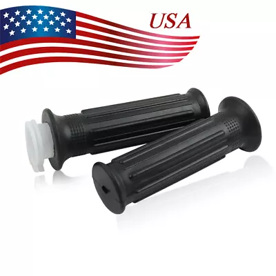 New Hand Grips Rubber Throttle 7/8  Handlebar Black Motorcycle Street Bike • $8.97