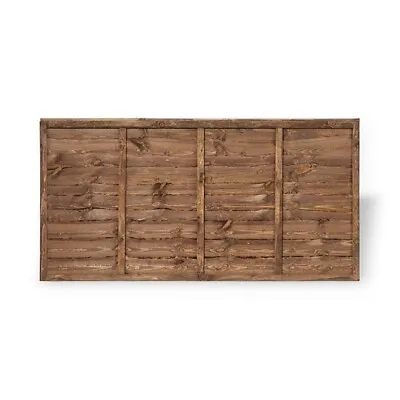 6ft X 4ft Brown Lap Fence Panel - Minimum Order Of 5 Panels - Check Delivery • £39
