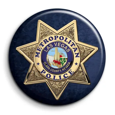 £1.54 • Buy Metropolitan Police Las Vegas Nevada Etoile Sherif Usa Badge 38mm Button Pin