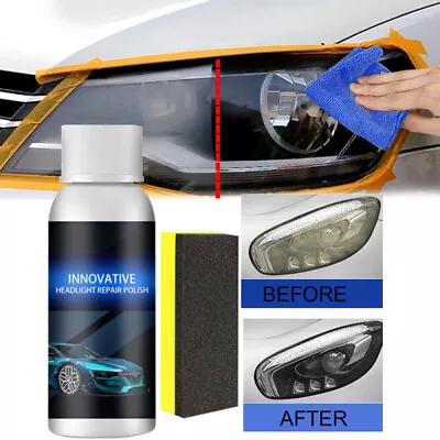 Car Headlight Lens Restoration Repair Kit Fluid Polishing Cleaner Cleaning Agent • $7.95