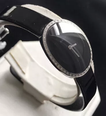 Ladies Genuine Rado Esenza Diamond Black Leather Oval Serviced Boxed R53543154 • £1075.50